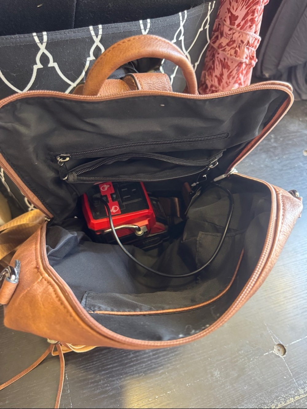 CLUCI Tan Faux Leather Backpack with Tassel Accent - Picture 2 of 10